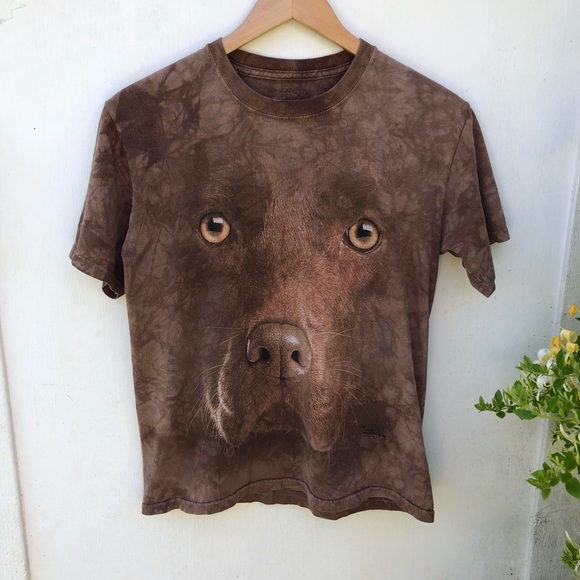 The Mountain Chocolate Lab Tie Dye Short Sleeve
